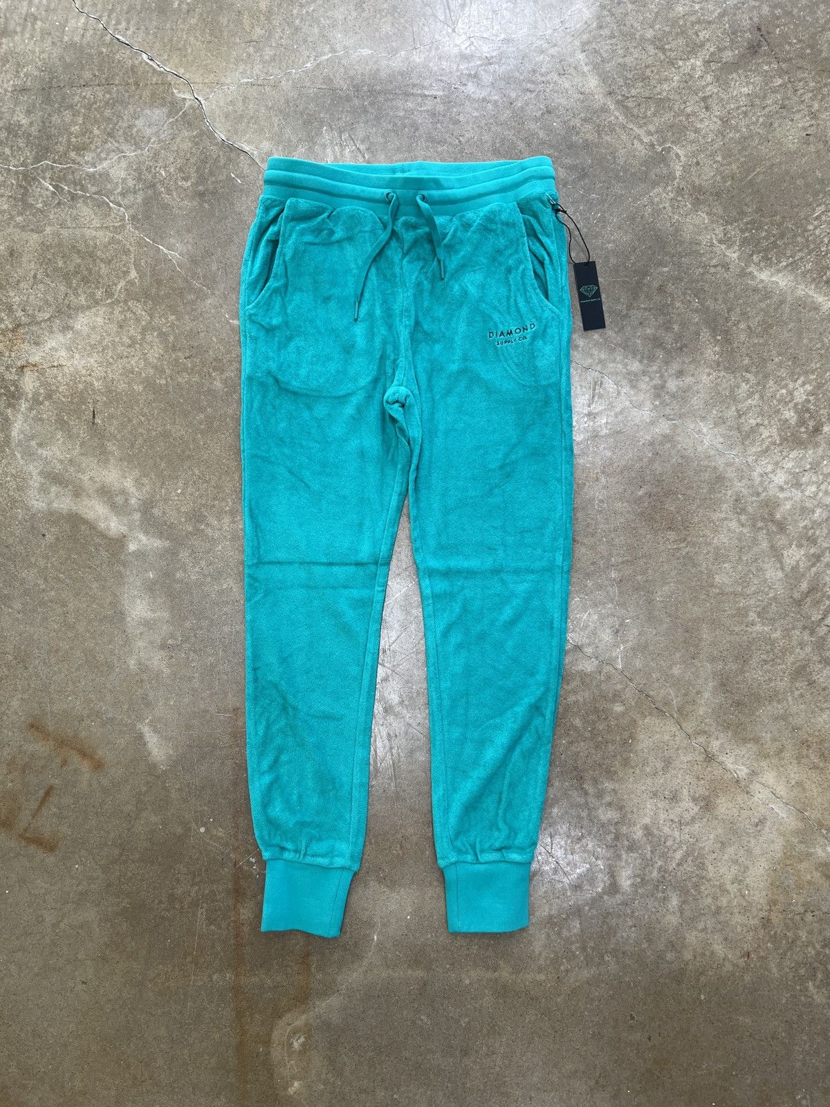 Diamond Supply Co. Diamond Supply Tear Drop Sweatpants Teal Medium Size 27" / US 4 / IT 40 - 2 Thumbnail