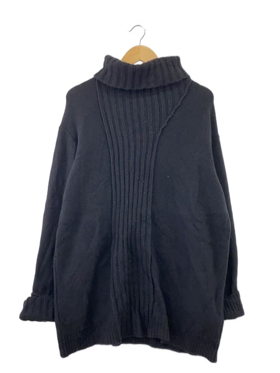 Yohji Yamamoto Reconstructed Panel Ribbed Wool Knit Sweater Size US L / EU 52-54 / 3 - 1 Thumbnail