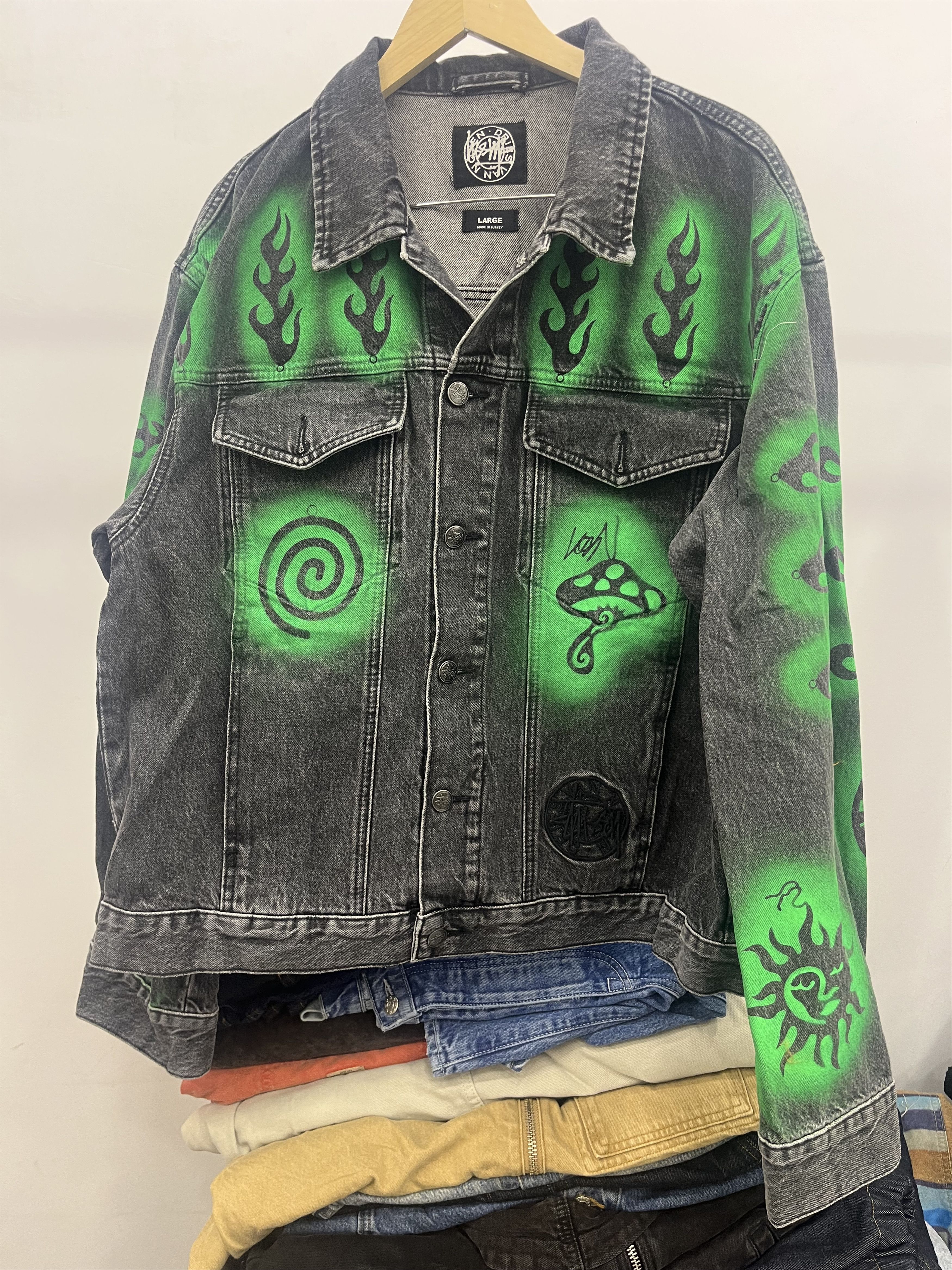 Dries Van Noten × Stussy TRUCKER JACKET DENIM Size US L / EU 52-54 / 3 - 3 Thumbnail