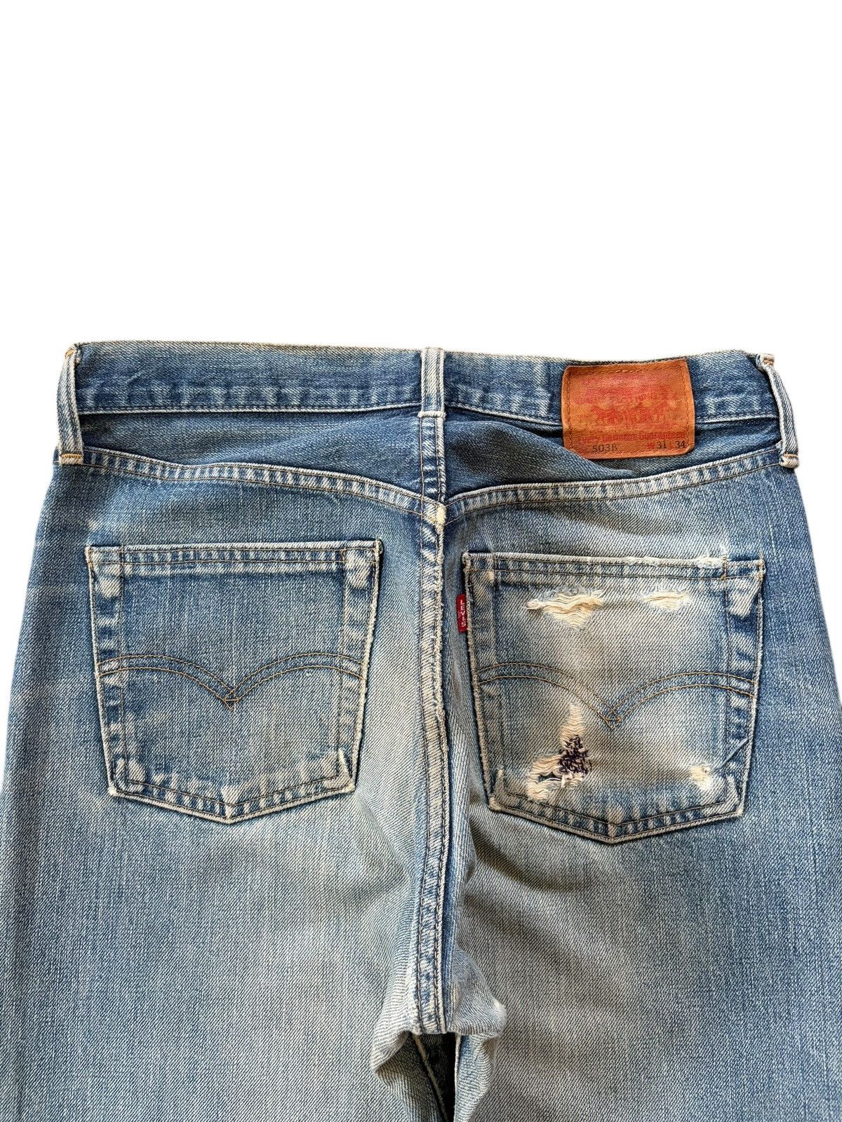 Levi's Vintage 90s Levis 503B Big E Selvedge Mud Wash Distress Jean Size US 30 / EU 46 - 4 Thumbnail
