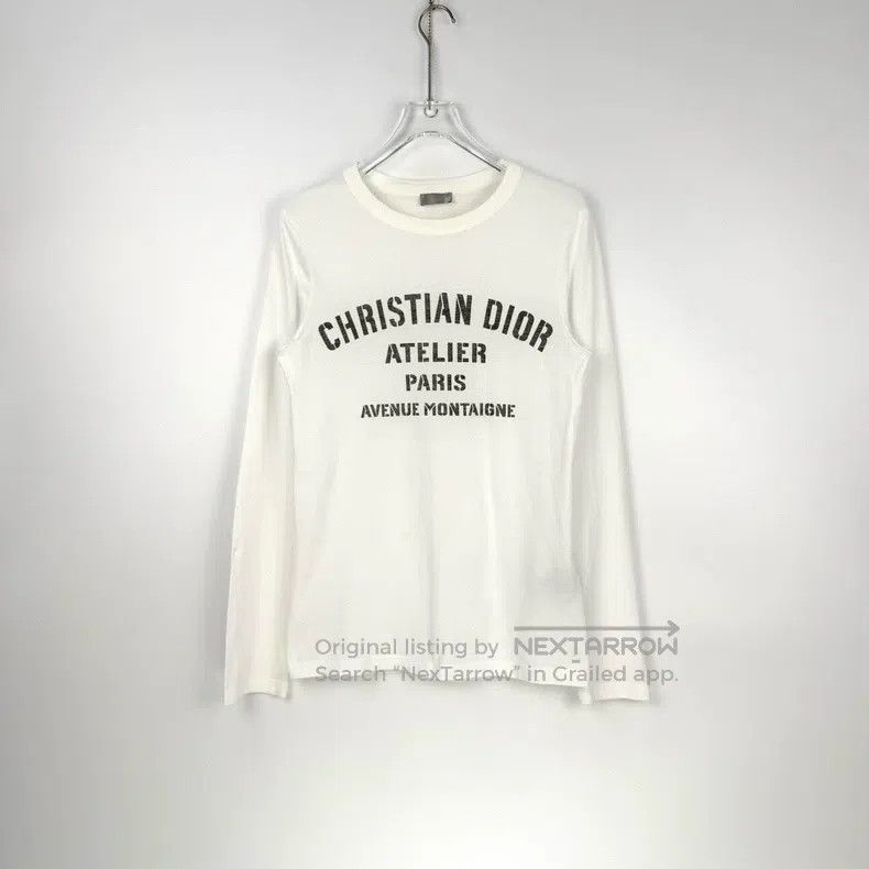 Dior Dior White slogan logo long sleeves Size US S / EU 44-46 / 1 - 3 Thumbnail