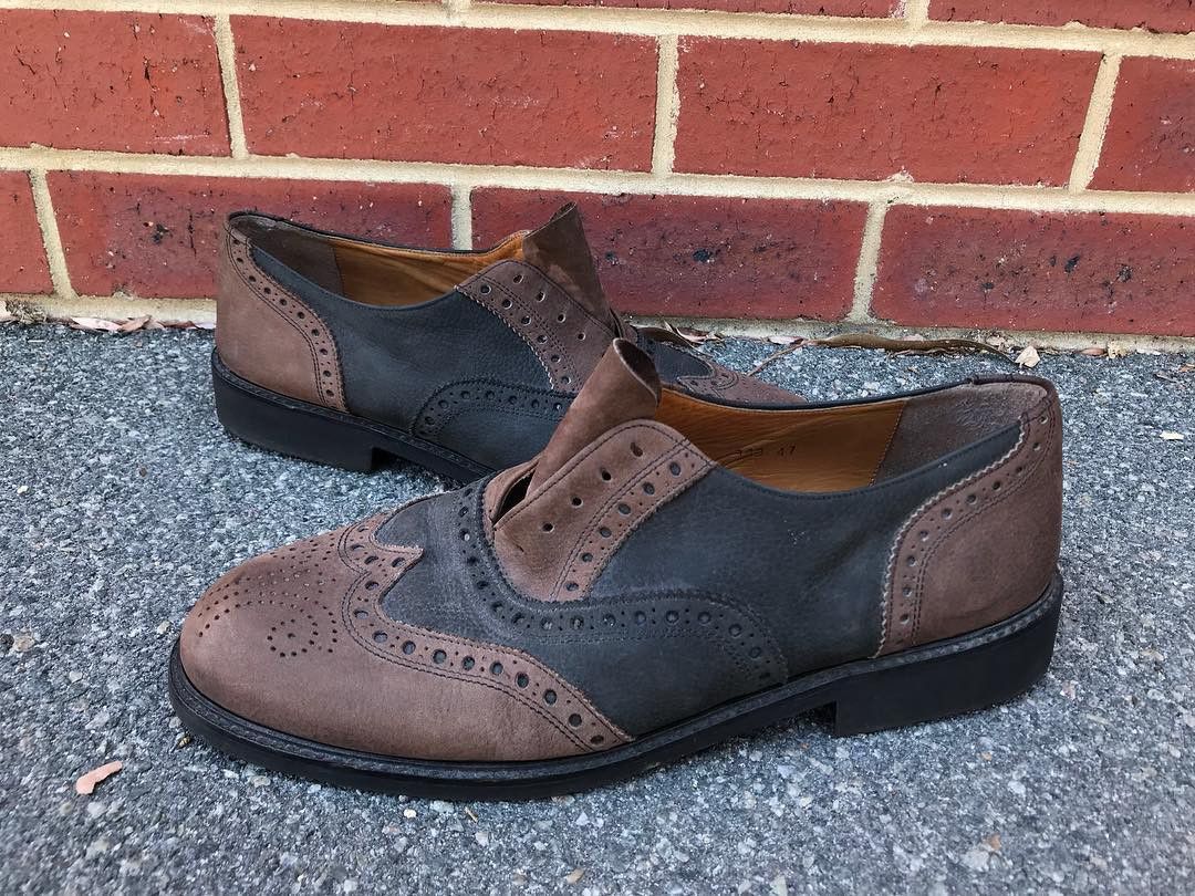 Italia Independent vintage aquilla Wingtips brogues 70s style shoes aquilla Size US 12.5 / EU 45-46 - 1 Thumbnail