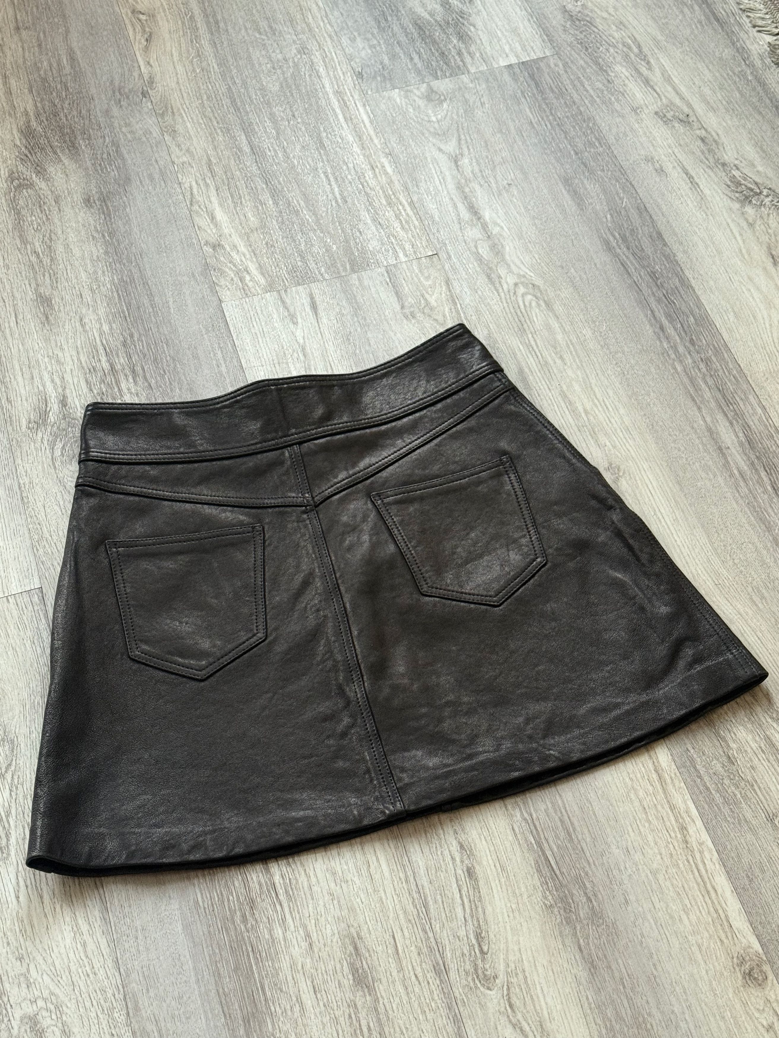 KHAITE Khaite Soft Leather Mini Skirt Size 30" / US 8 / IT 44 - 3 Thumbnail