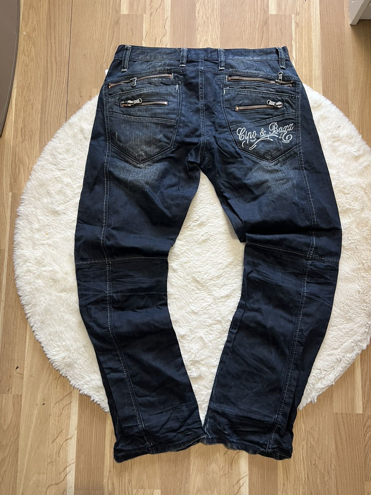 Le Grande Bleu (L.G.B.) Vintage jeans balenciaga style archive double zip 999 Size US 33 - 1 Thumbnail