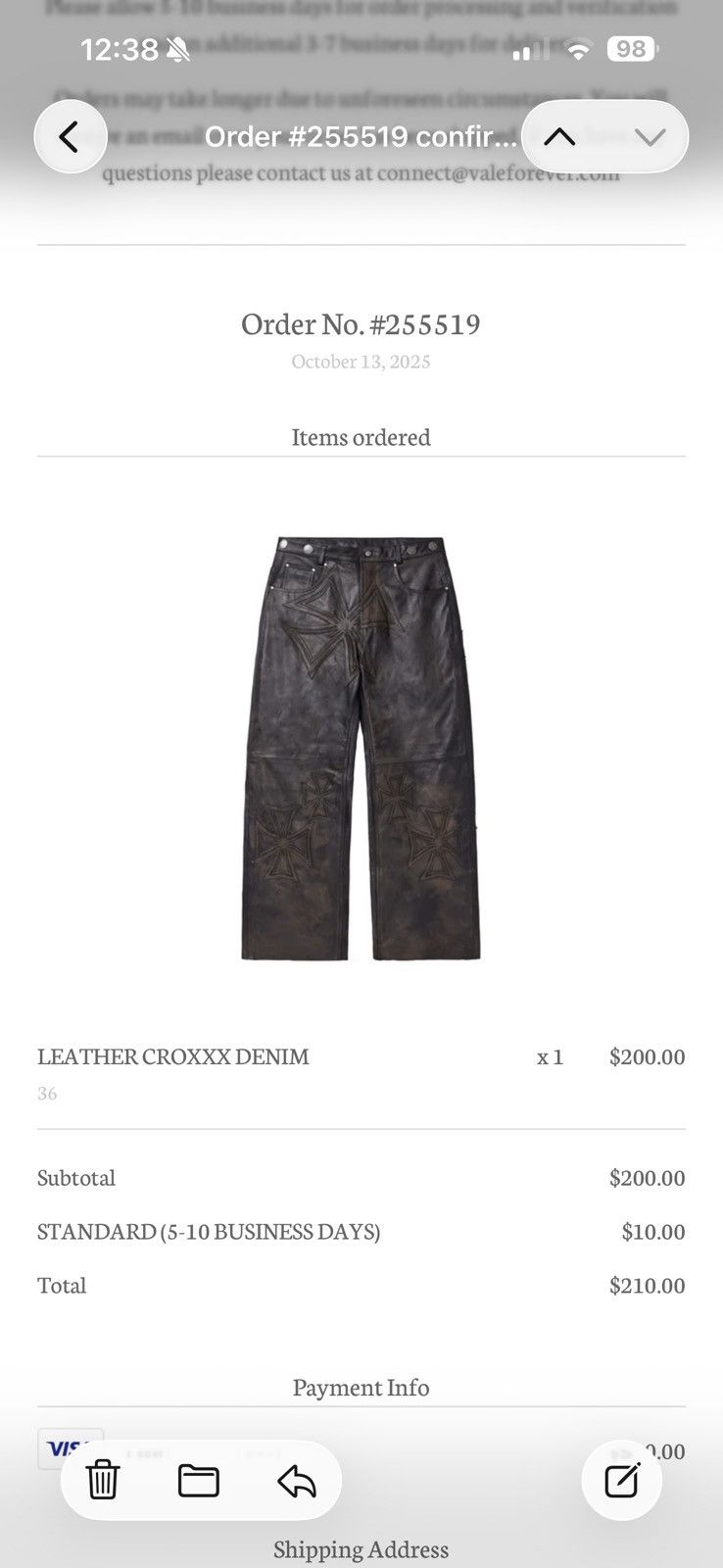 Other Vale Forever Leather Croxxxx Denim Size US 36 / EU 52 - 8 Thumbnail