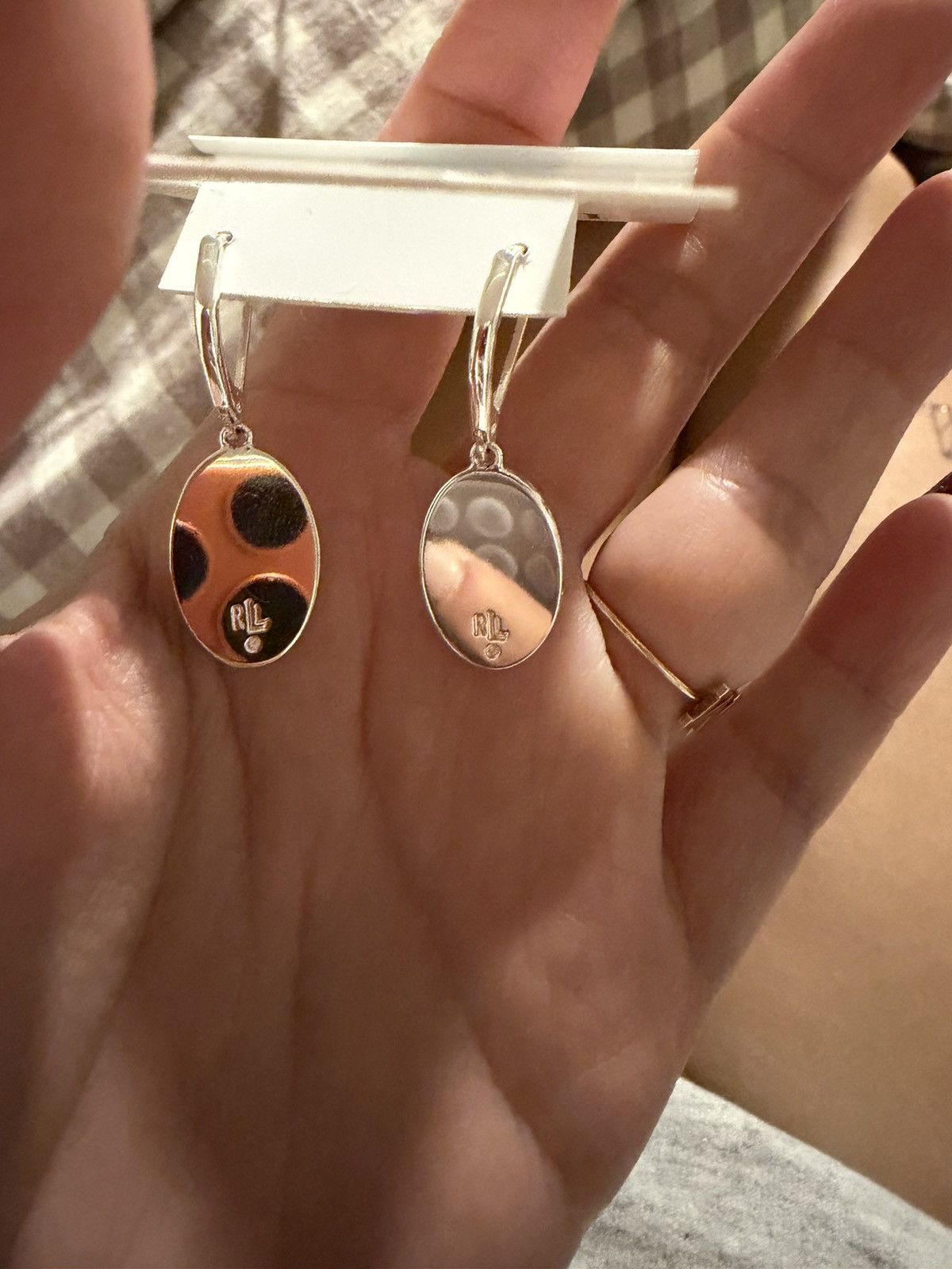 Ralph Lauren Ralph lauren Sterling Silver Script Logo Orbital Earrings Size ONE SIZE - 5 Thumbnail