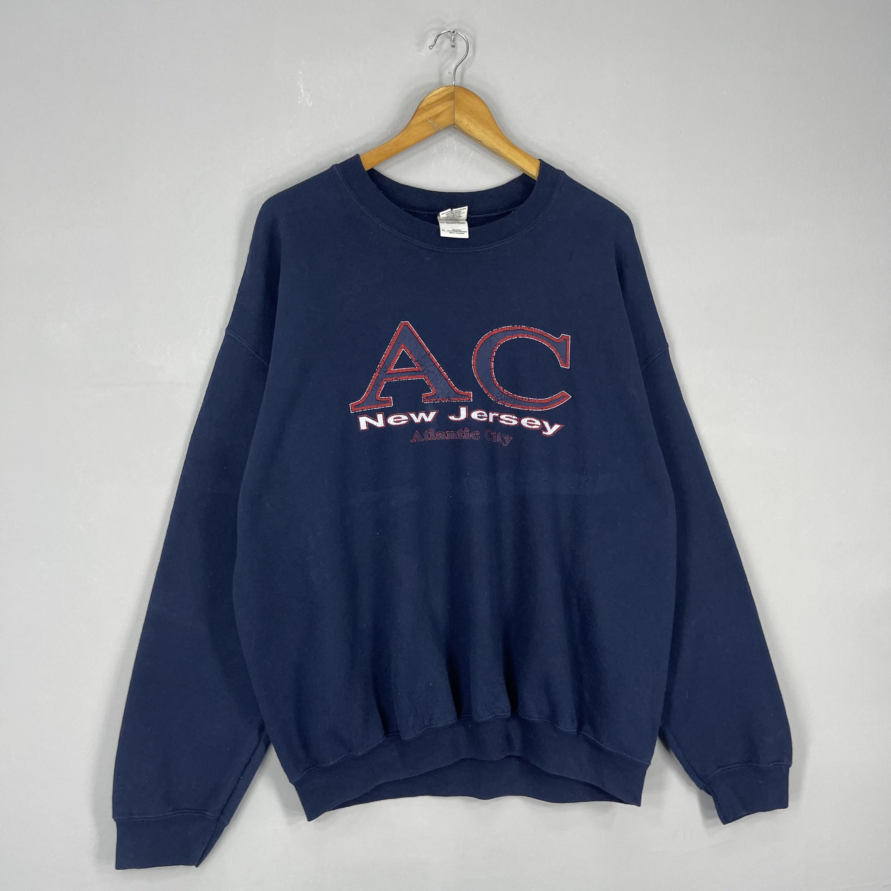 Vintage Vintage Y2K ATLANTIC CITY Spellout Printed Sweatshirt Size US XL / EU 56 / 4 - 3 Thumbnail