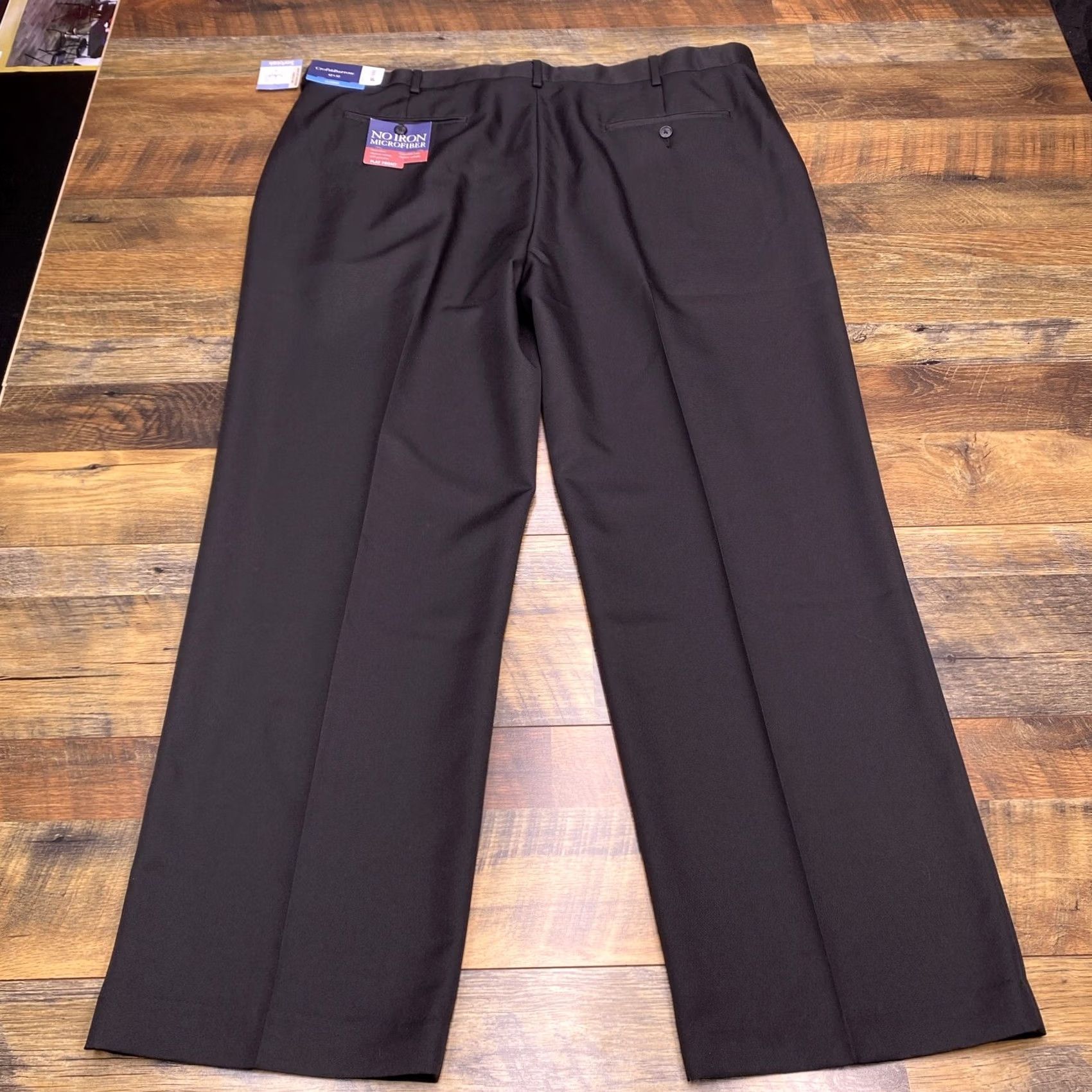 Croft & Barrow Croft & Barrow Dress Pants 42x32 Black No Iron Expandable Waist New Men Pants Flat Front Classic Straight Bottoms Dress Trousers Solid Size US 42 / EU 58 - 2 Thumbnail