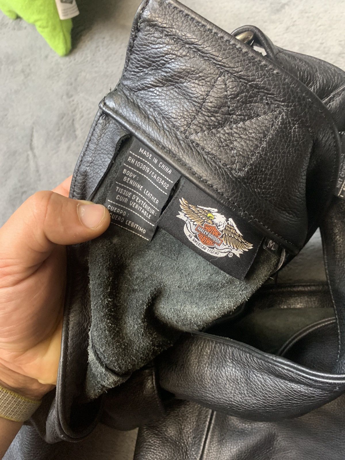 Harley Davidson × Vintage Vintage Harley Davidson Cowboy Cropped Leather Pants Size US 32 / EU 48 - 11 Thumbnail