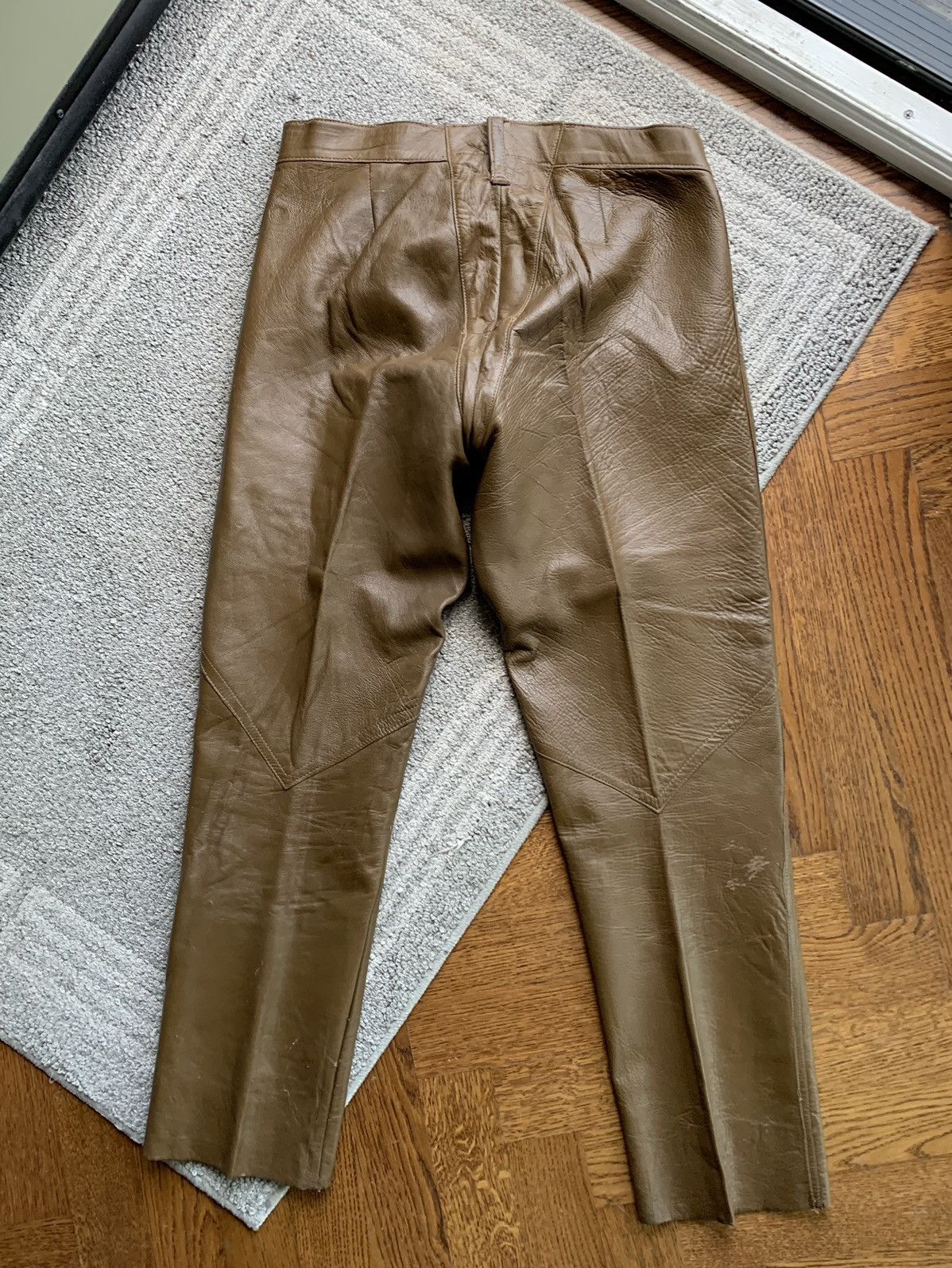 Danier × Vintage 1970s Leather Jacket Pants Vintage Matching Two Piece Set 60 Size M / US 6-8 / IT 42-44 - 6 Thumbnail