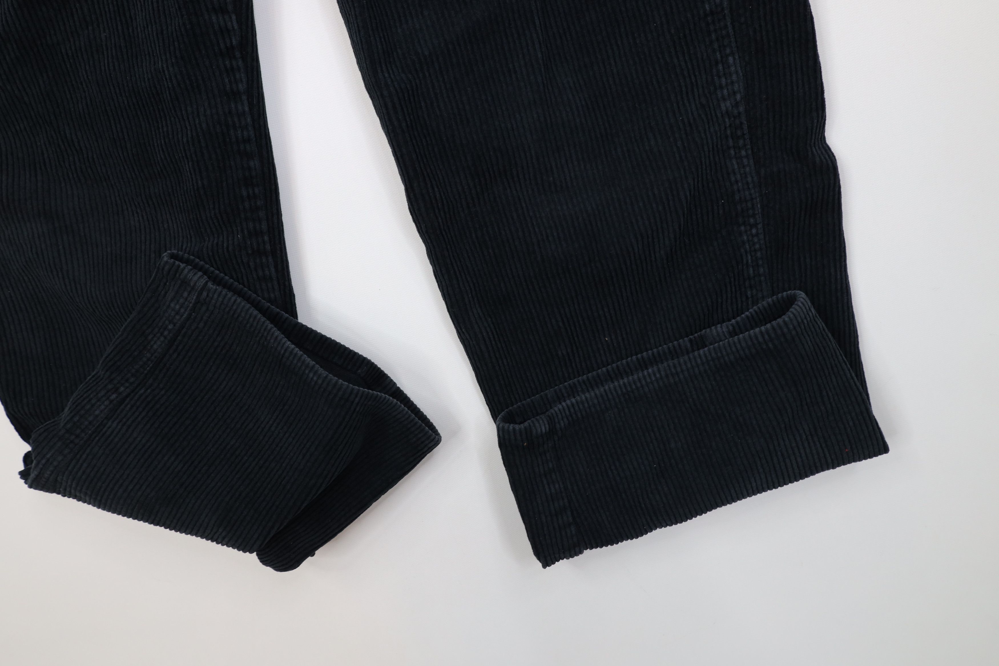 Vintage Vintage 90s Streetwear Wide Leg Corduroy Chino Pants Black Size 27" / US 4 / IT 40 - 5 Thumbnail