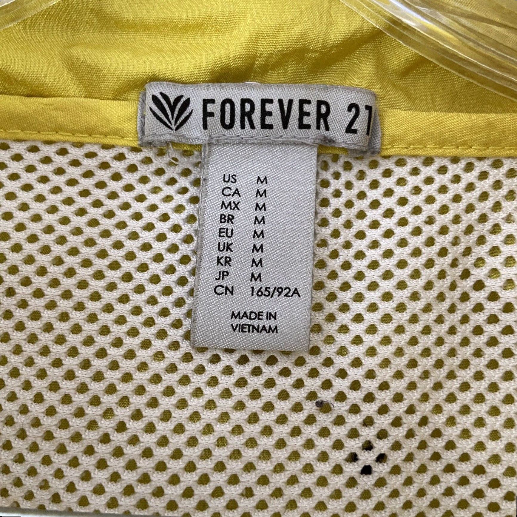 Forever 21 FOREVER 21 Total Sport Windbreaker Jacket Women’s M Yellow Hooded Zip Up Sports Size M / US 6-8 / IT 42-44 - 7 Thumbnail