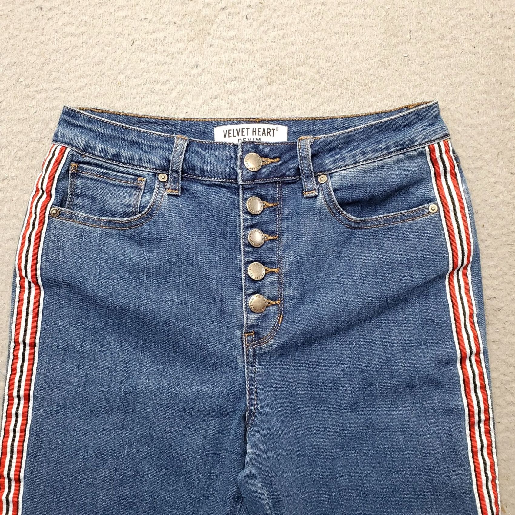 Velvet Velvet Heart Womens Jeans 27 Blue Denim Button Fly High Rise Skinny Ankle Shorts? Size 27" / US 4 / IT 40 - 6 Thumbnail