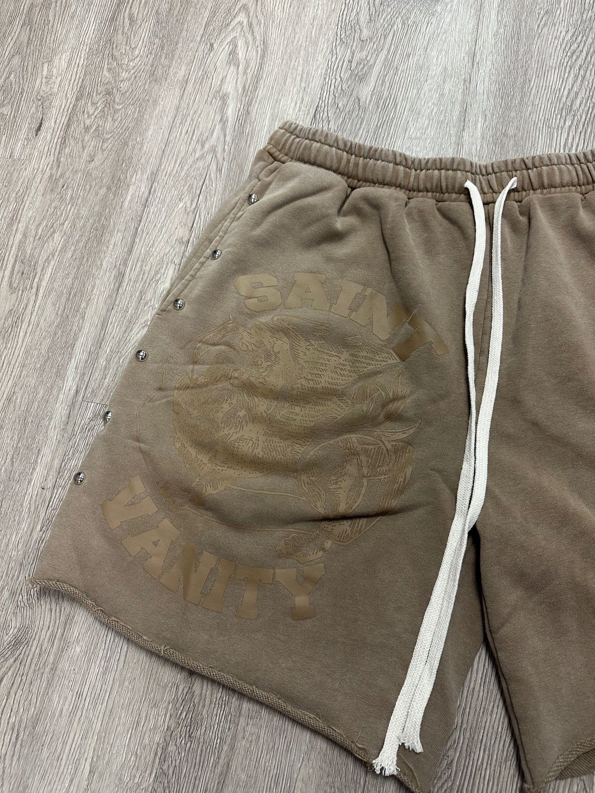 Saint Vanity Terry Cloth Wheat Shorts