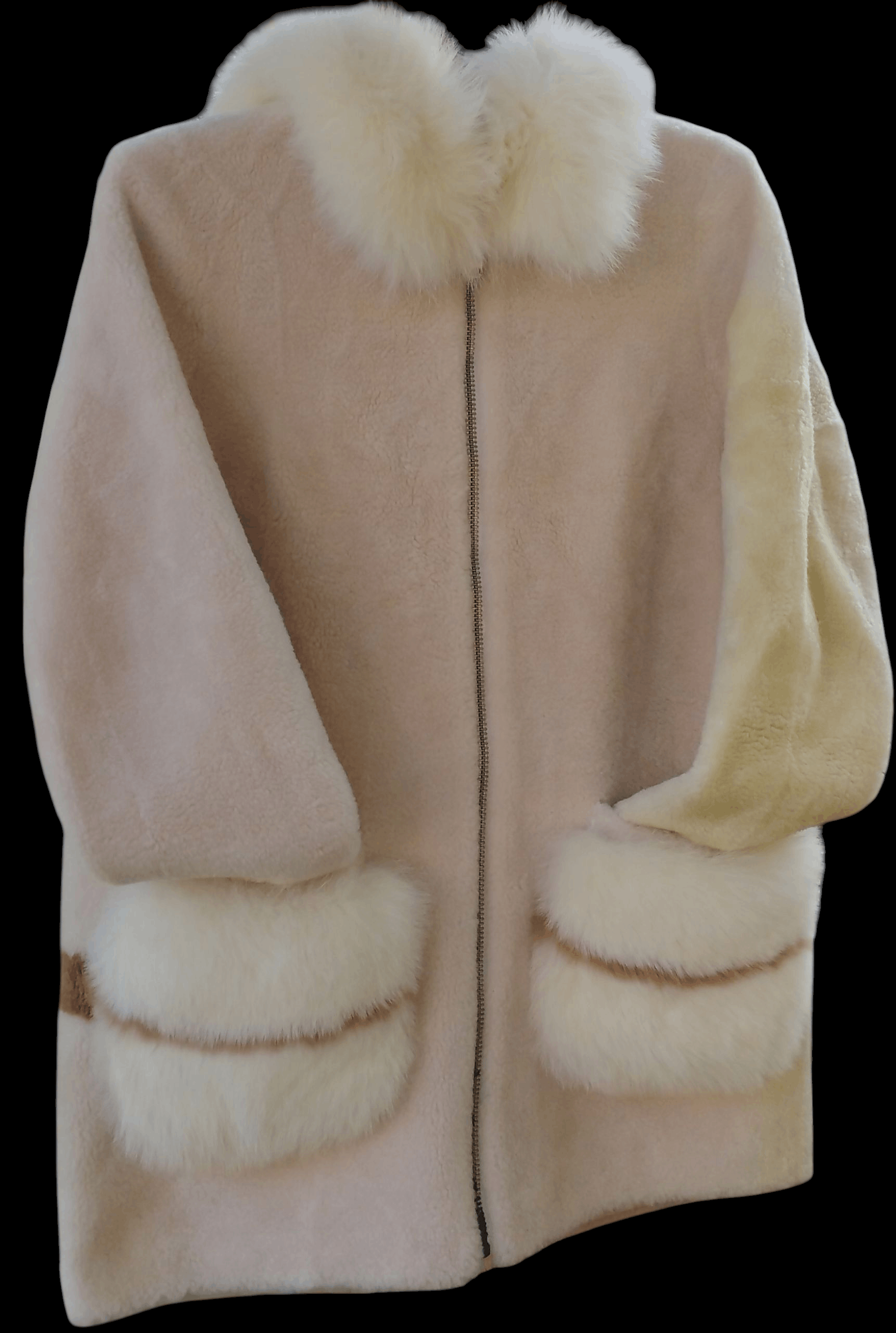 Vintage Mare Monte Saga Furs Wool Coat Size M / US 6-8 / IT 42-44 - 2 Thumbnail