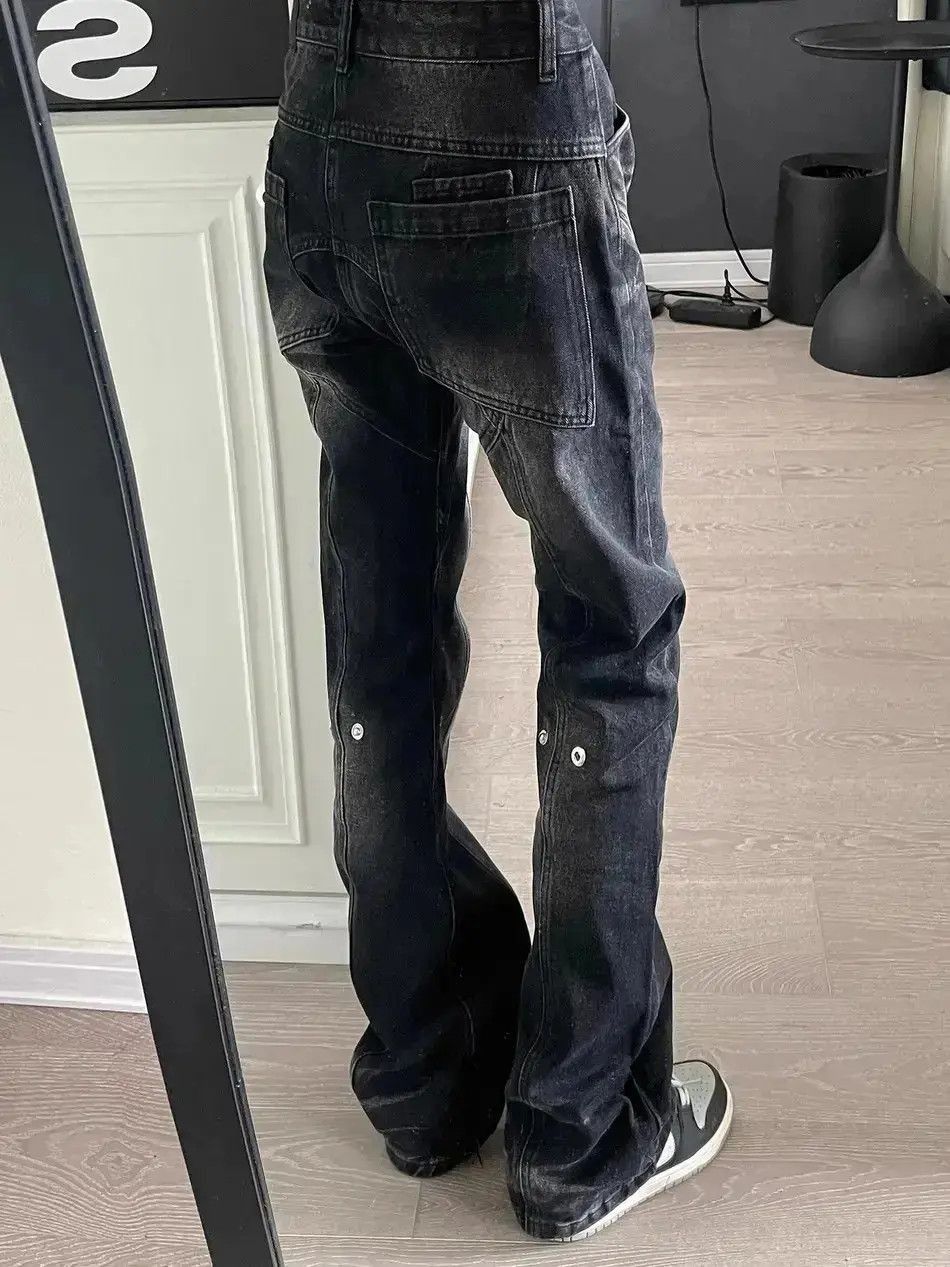 Japanese Brand Hip hop straight leg loose patchwork jeans Size US 32 / EU 48 - 5 Thumbnail