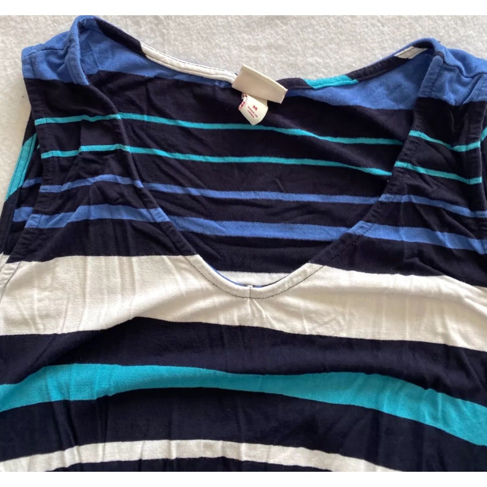 Merona Merona Midi Dress Women’s Medium Comfortable Rayon Blend Sleeveless Zip Scoop Neck Multicolor A-Line Dress Spring Summer Womens Size M / US 6-8 / IT 42-44 - 2 Thumbnail