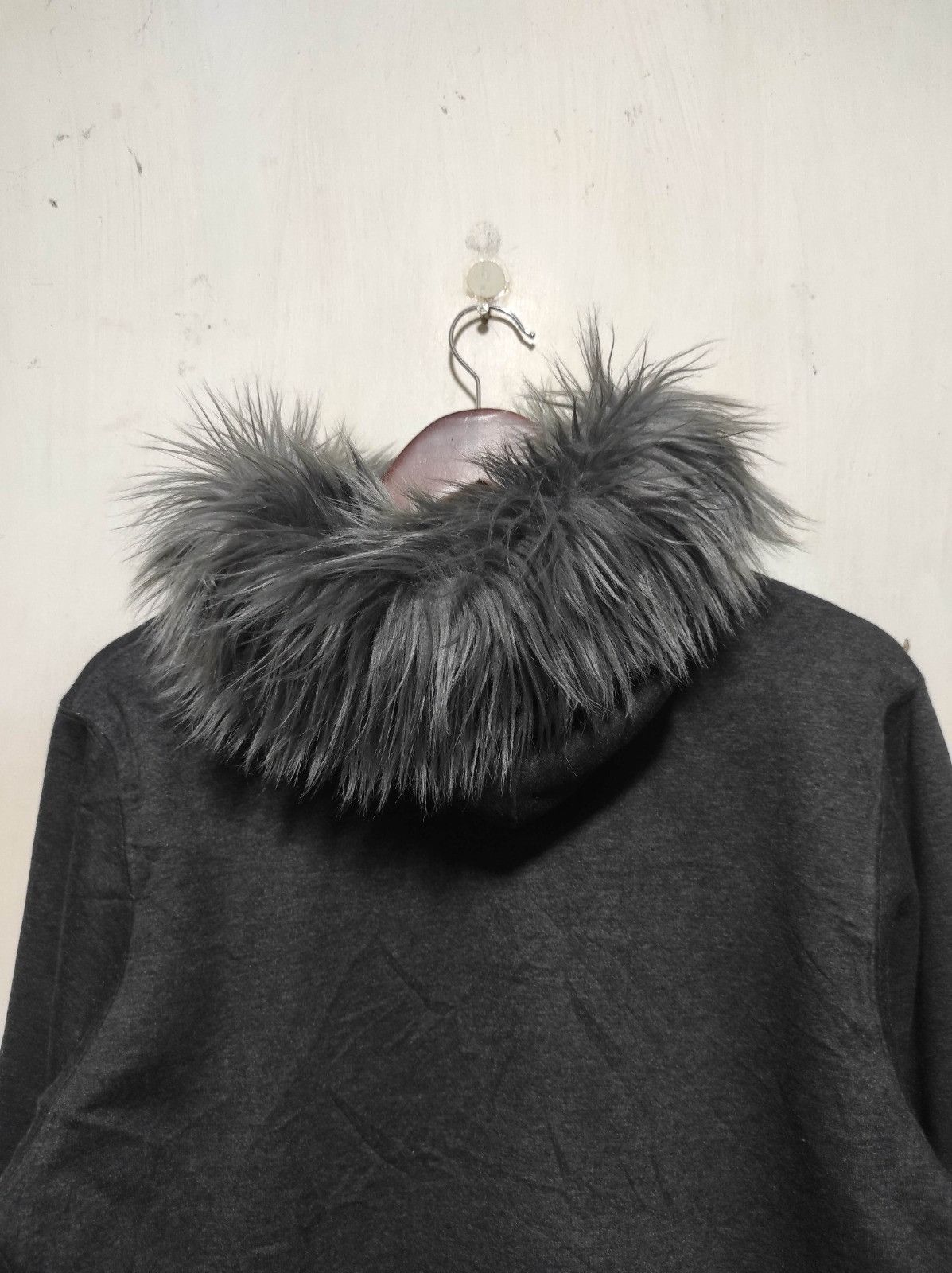 Japanese Brand Gray Sherpa Zip fur hoodie LGB style Size US L / EU 52-54 / 3 - 11 Thumbnail