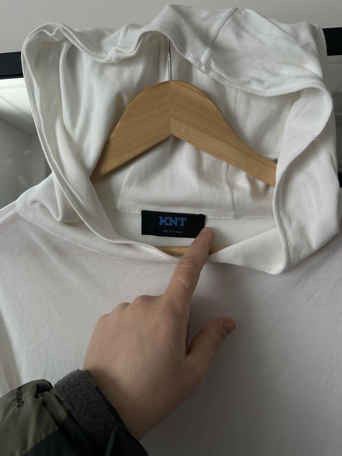 Kiton Kiton KNT White Cotton Hoodie Size US L / EU 52-54 / 3 - 4 Thumbnail