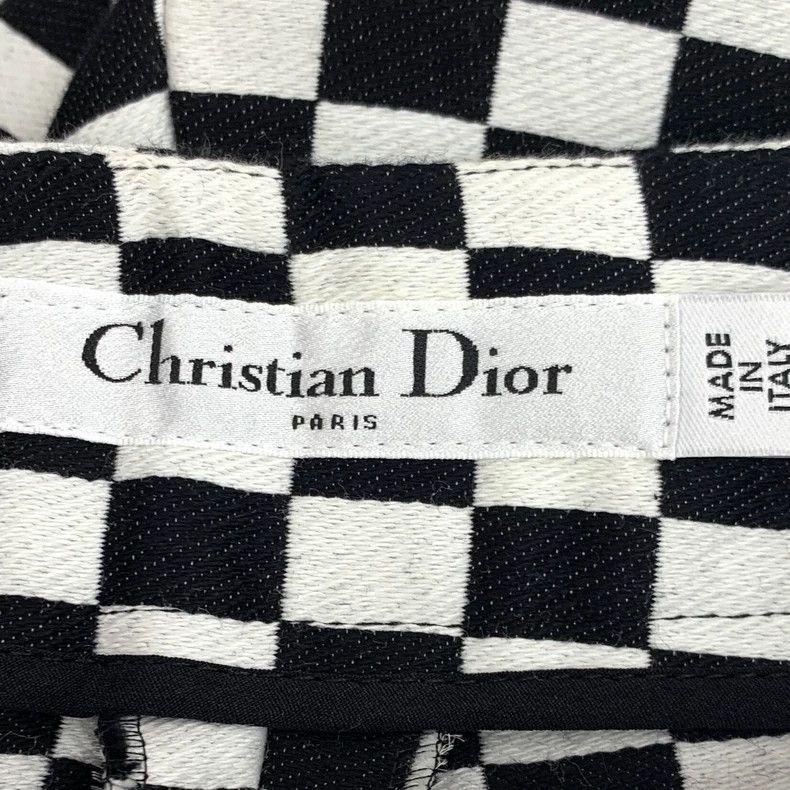 Dior Dior Black and white color-blocked checkerboard cotton cas Size 42" / US 20 - 5 Thumbnail