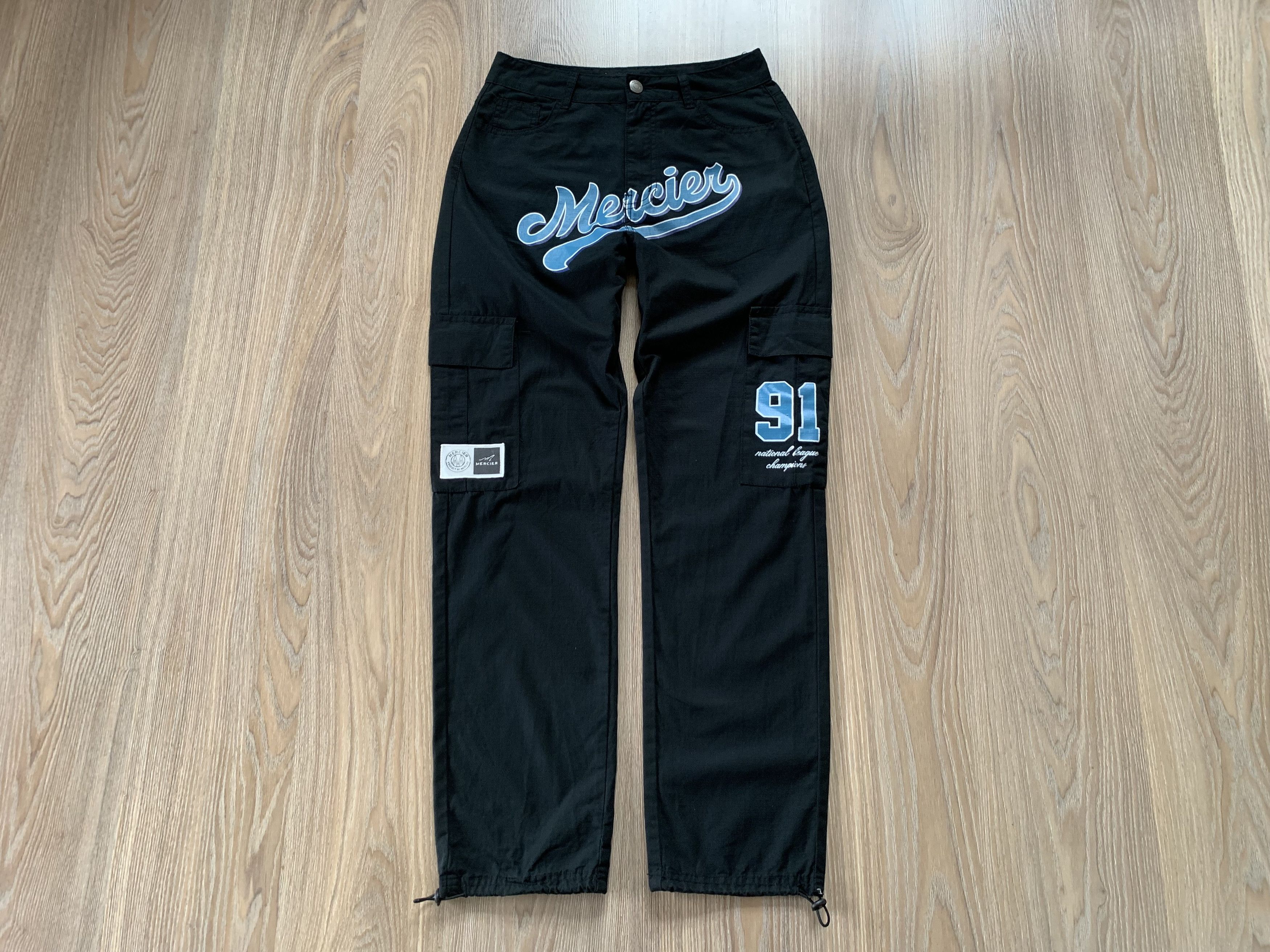 Baume & Mercier Mercier Mens Black Printed Cargo Pants Trouser Size US 29 - 2 Thumbnail
