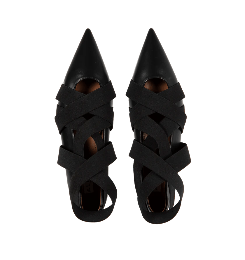 Alaia o1h1sh10624 Flat in Black Size US 9 / IT 39 - 4 Thumbnail
