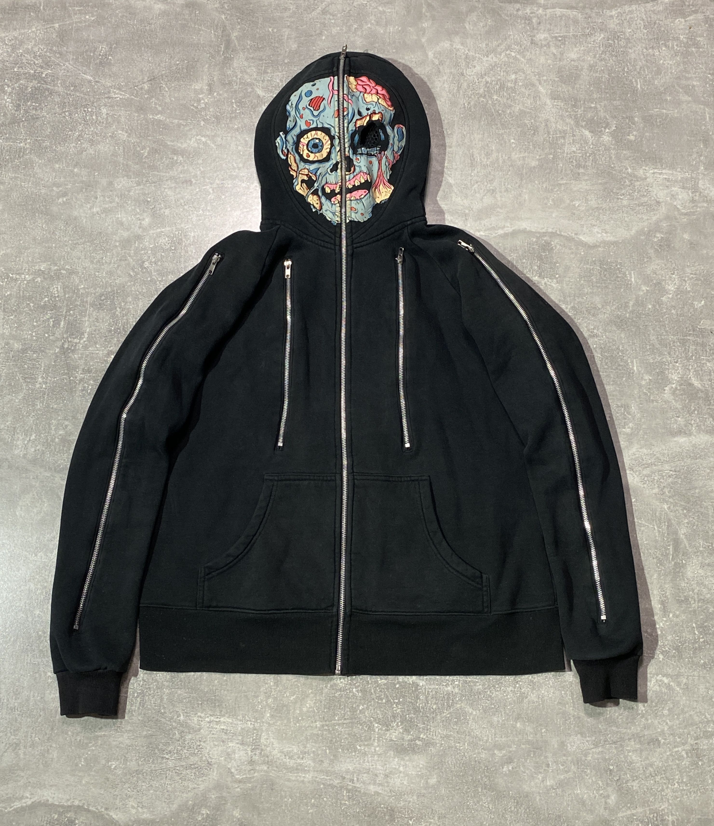 Japanese Brand Vintage Y2K Death Zombie Full Zip HOodie Size US M / EU 48-50 / 2 - 2 Thumbnail
