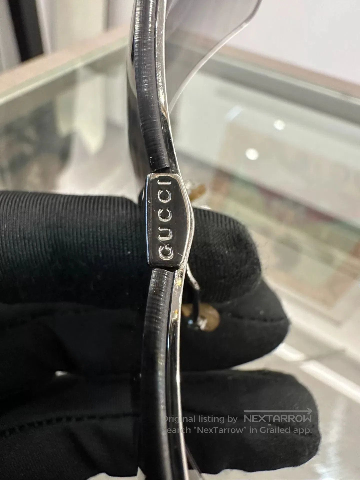 Japanese Brand Gucci Gradient Rimless Sunglasses. Size ONE SIZE - 6 Thumbnail