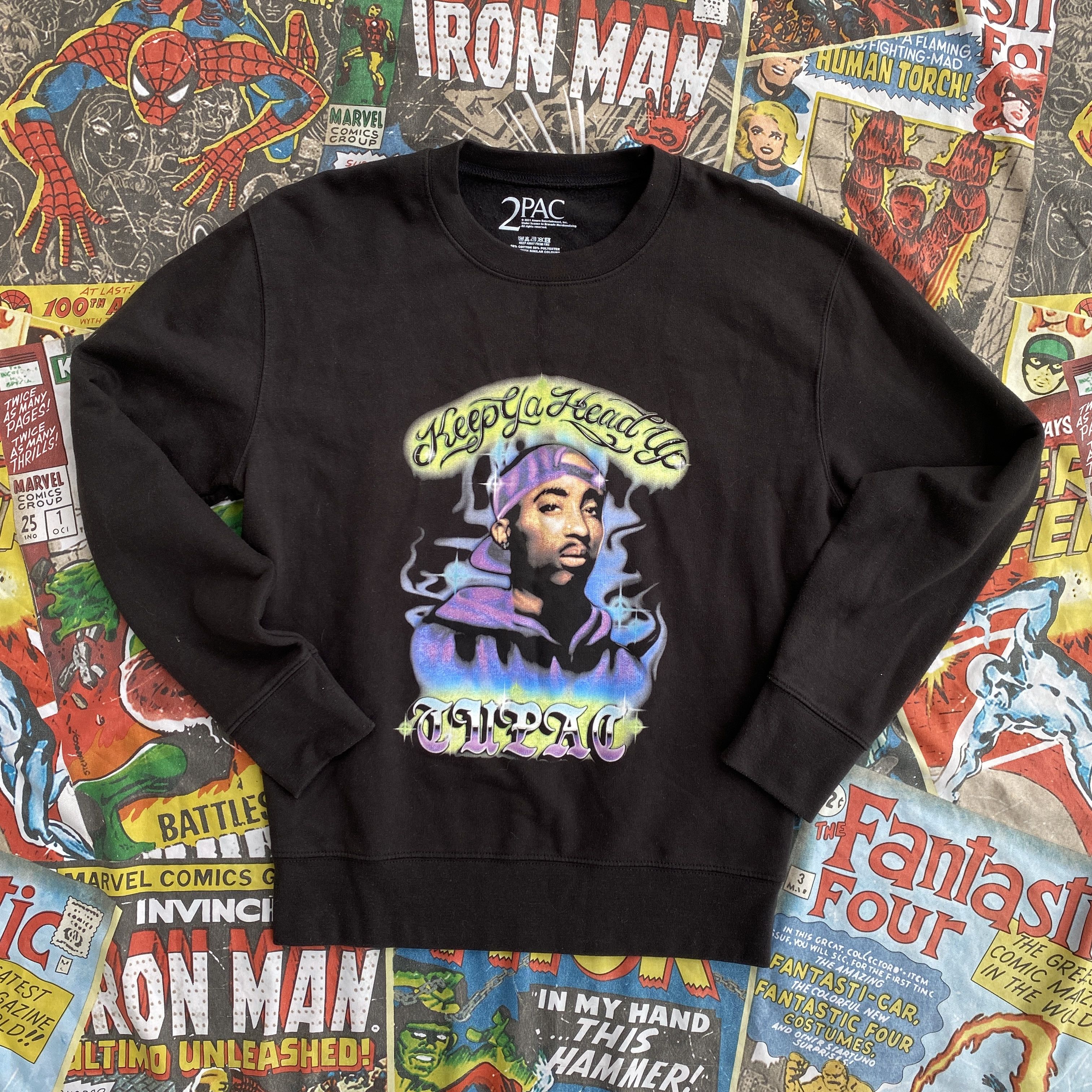 Rap Tees 2pac tupac rap black sweatshirt - S Size US S / EU 44-46 / 1 - 1 Thumbnail