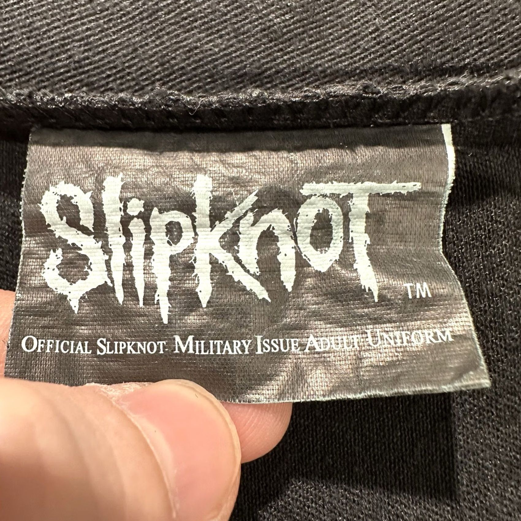 Industrie VINTAGE Slipknot Shirt Mens XL Black Morbid Industries Military Issue Button-Up Graphic Print Twill Collared Long Sleeve Band Logo Metal Rock Gothic Size US XL / EU 56 / 4 - 4 Thumbnail