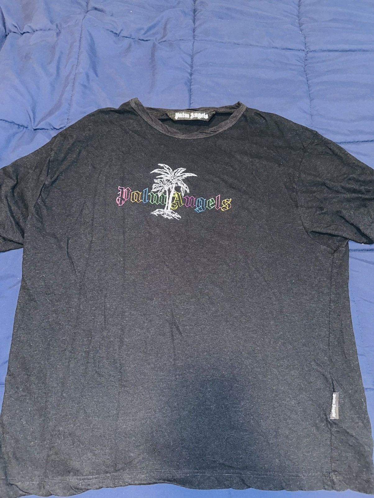 Palm Angels Palm Angels Black Logo-Print T-Shirt Size US XL / EU 56 / 4 - 3 Thumbnail