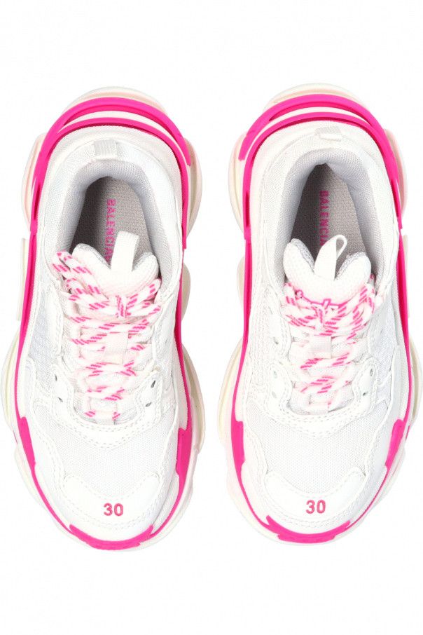 Balenciaga o1srvl11e1224 KIDS - Triple S Sneakers in White/Pink Size US 5 / EU 37 - 4 Thumbnail