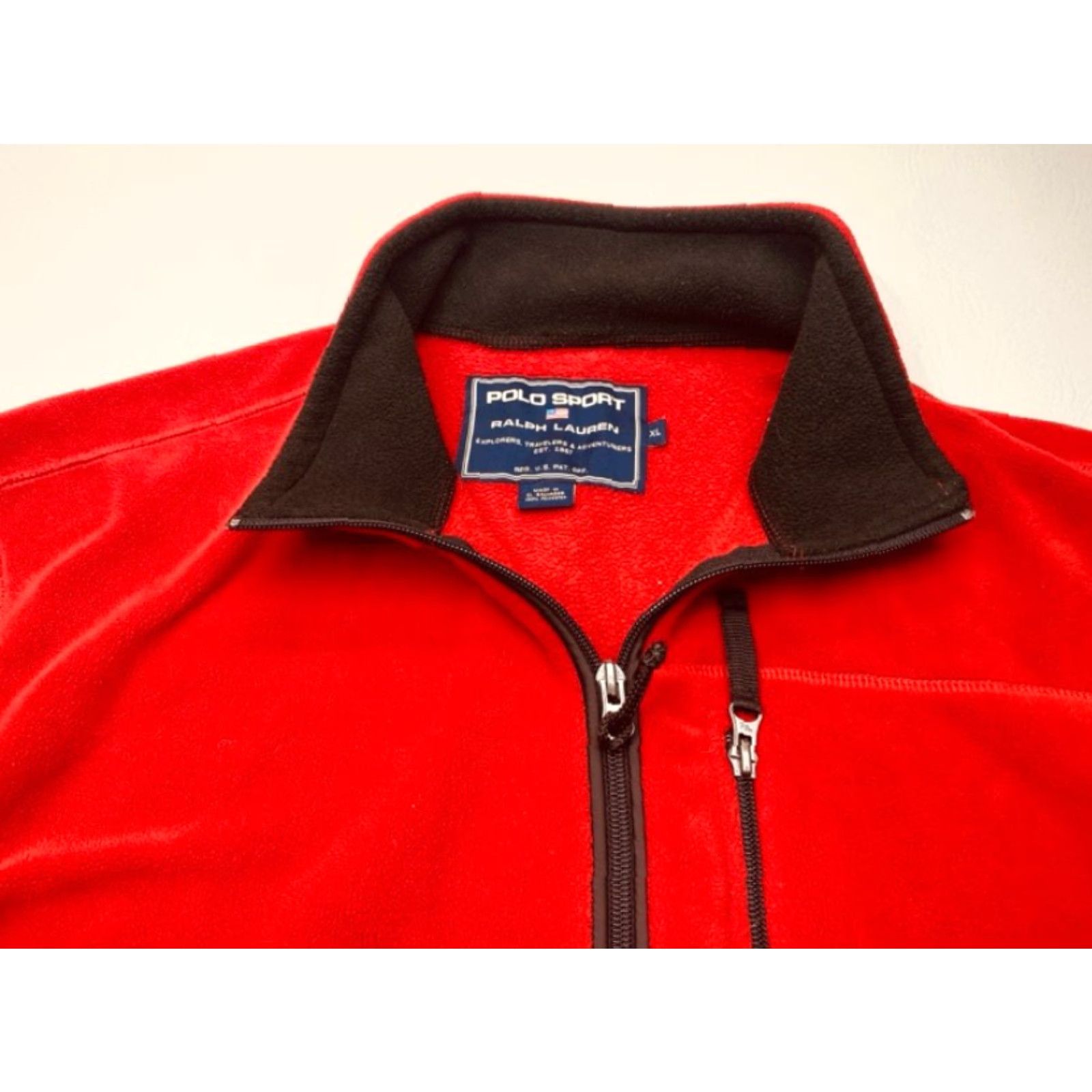 Vintage VINTAGE Polo Sport Ralph Lauren Full Zip Fleece Jacket Polartec Thermal Red XL by Polo Sport Size US XL / EU 56 / 4 - 7 Thumbnail