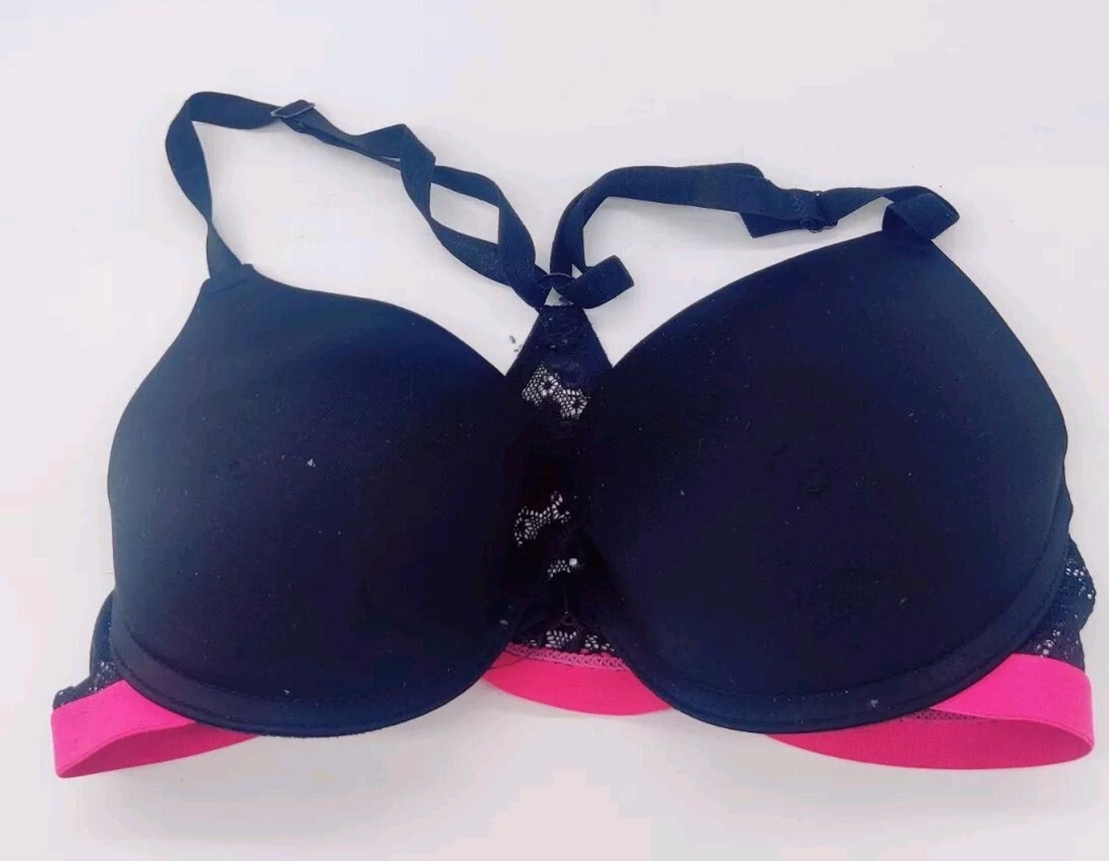 Other Prima Valentina Bra Black Lace & Hot Pink 34C Push Up Laceey Size ONE SIZE - 3 Thumbnail