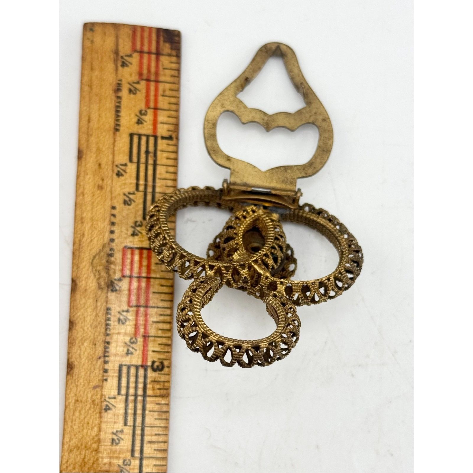 Vintage Vintage estate filigree flower dress clip Size ONE SIZE - 4 Thumbnail