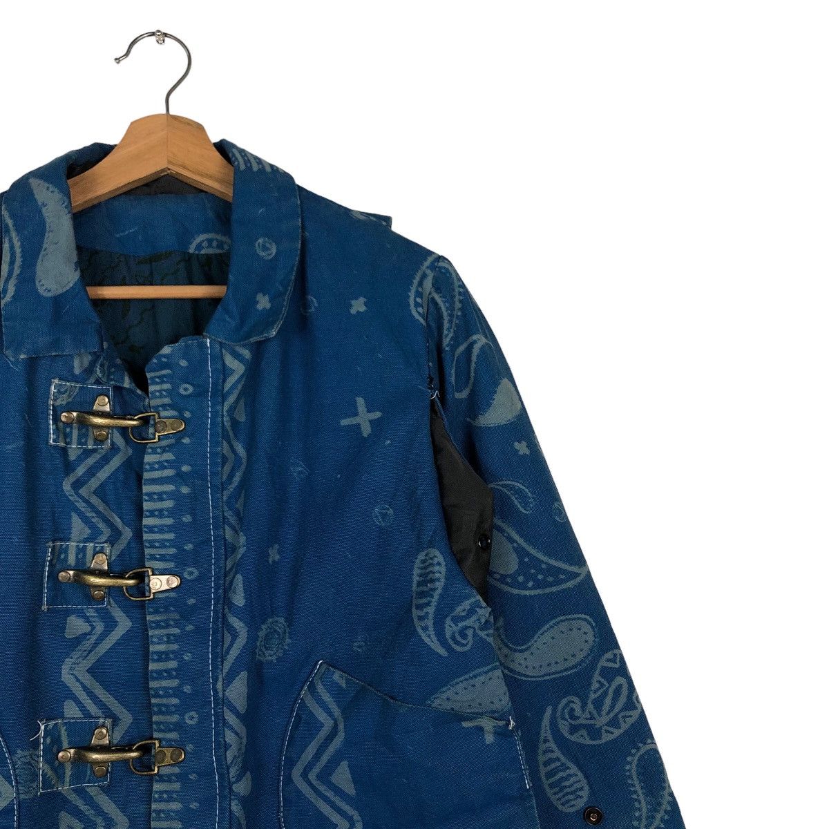 Blue Blue Japan 🔥Cropped Denim Jacket Biker Bondage Button Steel Japan Size US M / EU 48-50 / 2 - 6 Thumbnail