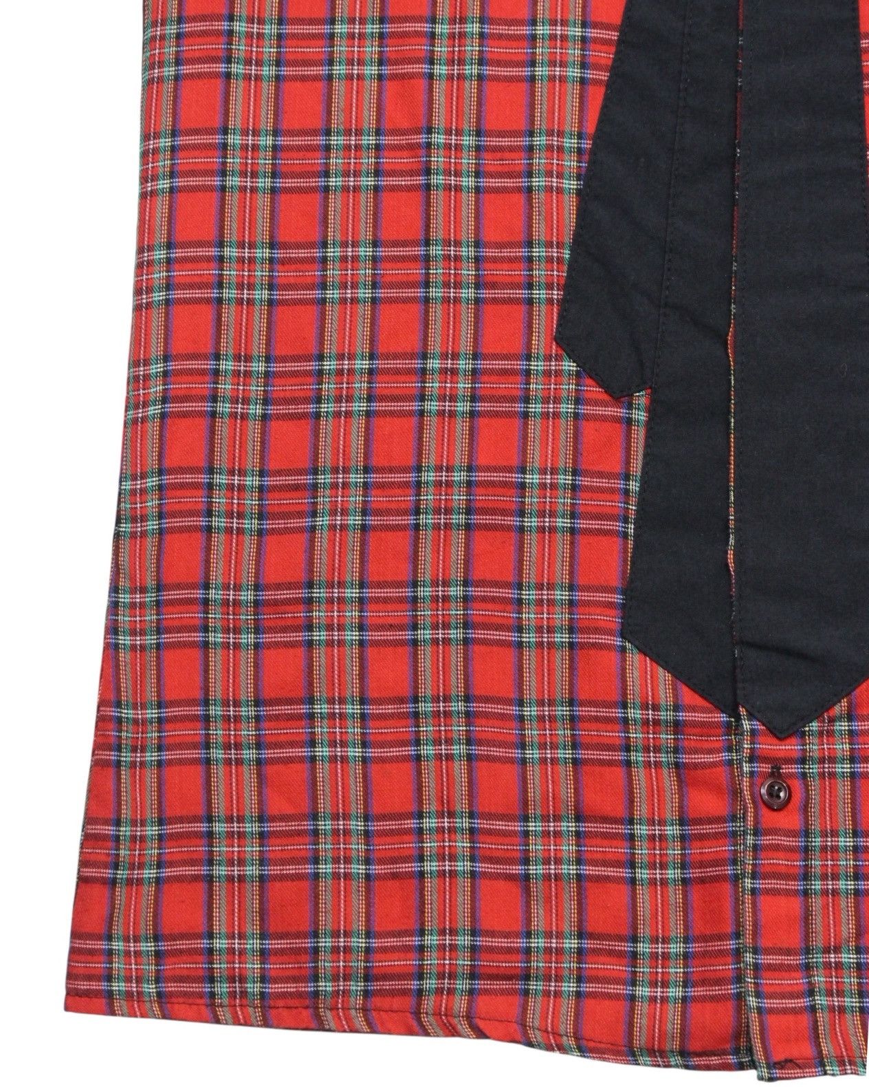 Kris Van Assche 2000S KRIS VAN ASSCHE TARTAN SHIRT WITH FAUX TIE DETAIL Size US L / EU 52-54 / 3 - 5 Thumbnail