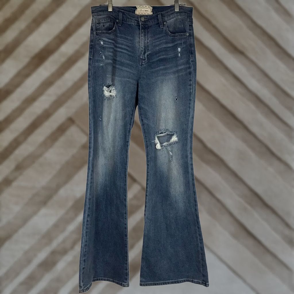 Vintage ALTAR'D STATE FLARE JEANS Blue Denim Cotton Blend Womens 30/11 Size 30" / US 8 / IT 44 - 1 Thumbnail
