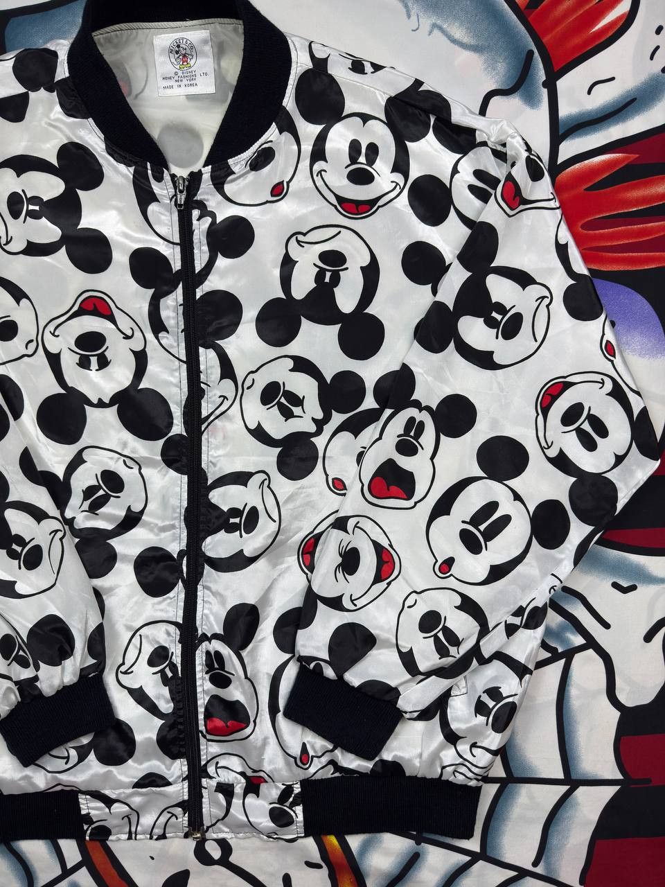 Mickey Mouse Rare Vintage 90s Disney Mickey&Co Bomber Jacket AOP Mickey Size US M / EU 48-50 / 2 - 3 Thumbnail