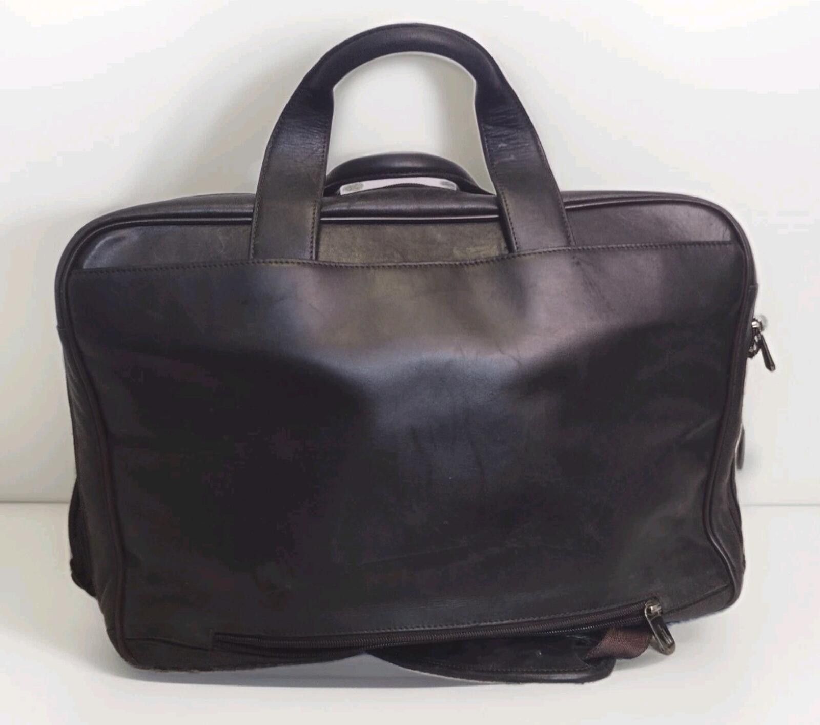 Hartmann Hartmann Aviator Leather Briefcase Luxury Travel Bag Brown Size ONE SIZE - 8 Thumbnail