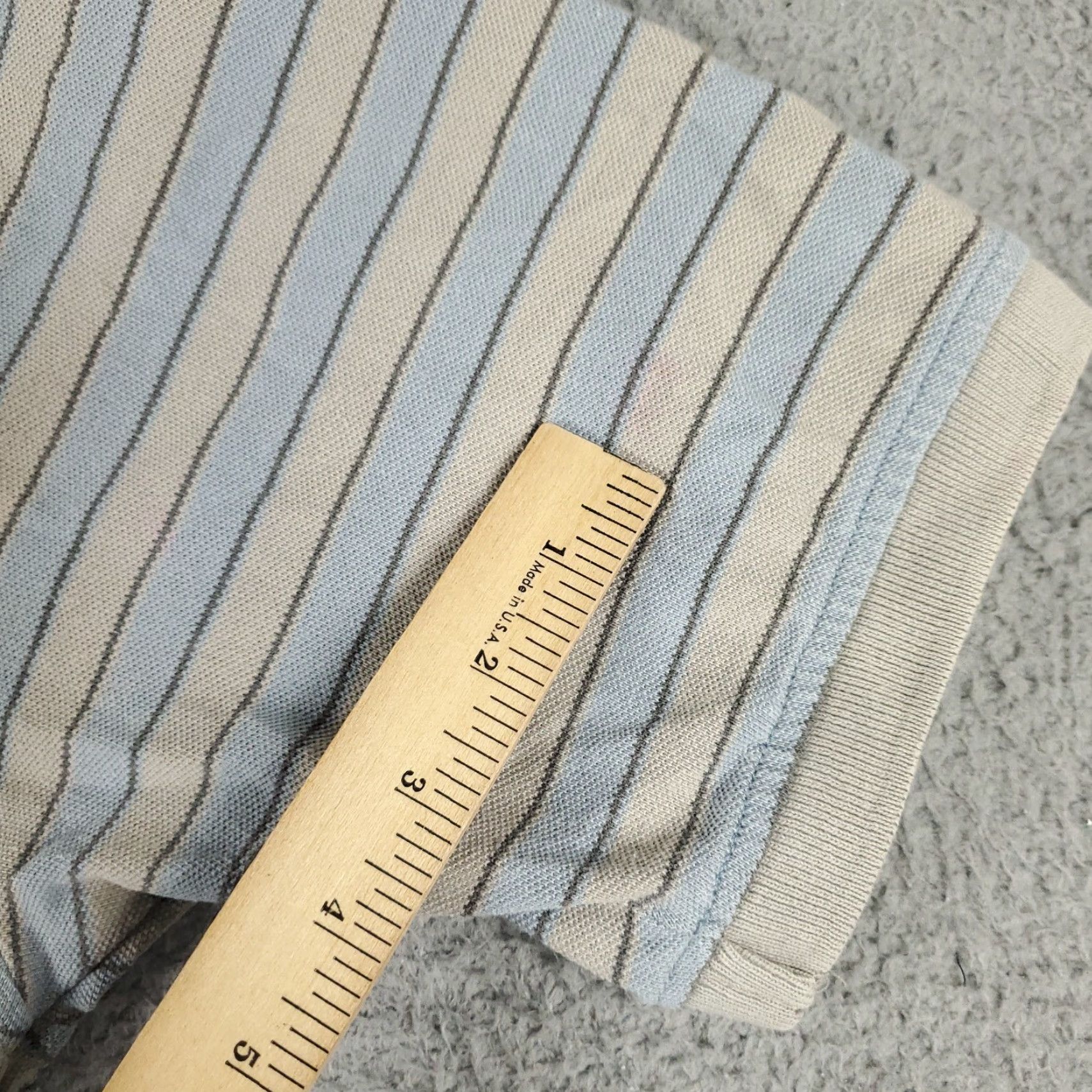 Tommy Hilfiger Tommy Hilfiger Polo Shirt Mens XL Gray Striped Casual Short Sleeve Regular Fit Size US XL / EU 56 / 4 - 4 Thumbnail