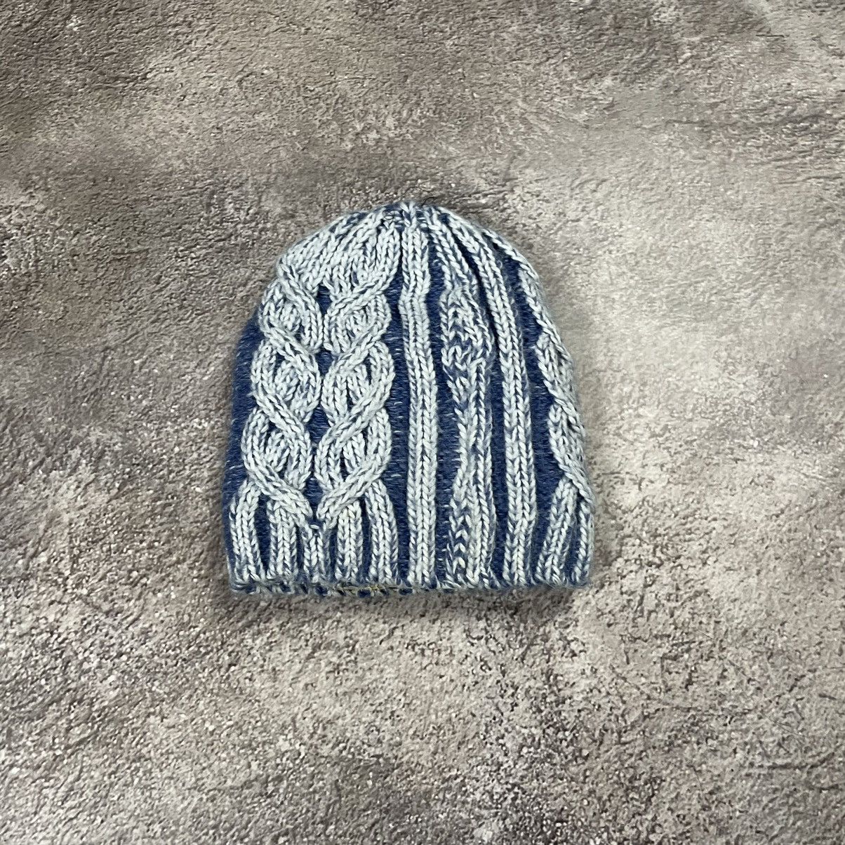 Vintage Vintage 90s Cable Knit Mohair Beanie Ushanka Cream Grail OS Size ONE SIZE - 2 Thumbnail