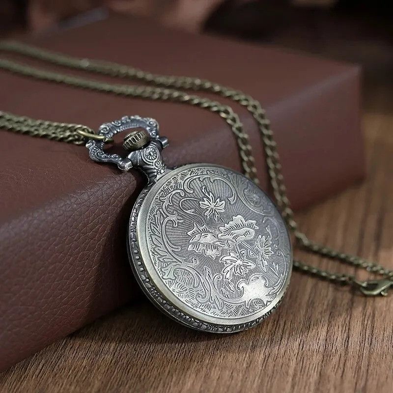 Other Flower Pocket Watch Quartz Pendant Necklace Gift For Him Size ONE SIZE - 8 Thumbnail