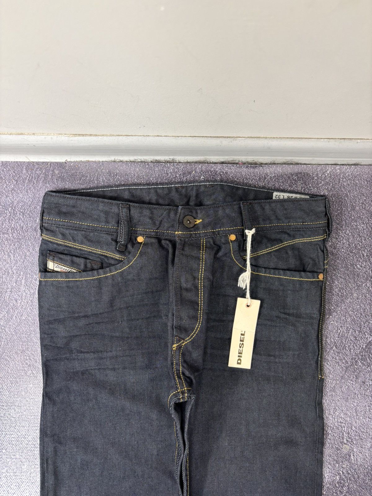 Diesel Diesel Iakop Regular Slim Tapered NWT Navy/Black Denim Jeans Size US 28 / EU 44 - 5 Thumbnail