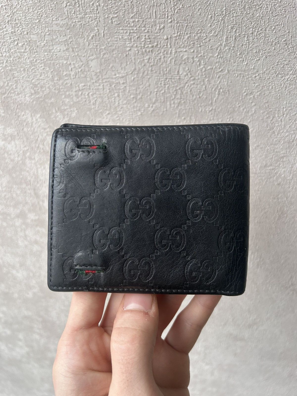 Gucci Gucci Monogram Leather Black Bifold Wallet Size ONE SIZE - 3 Thumbnail
