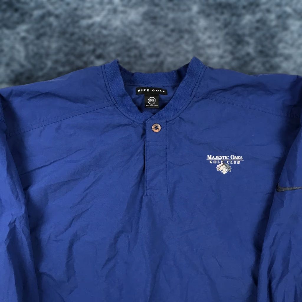 VINTAGE Nike Golf Jacket Mens 2XL Blue Windbreaker Stadium 90s