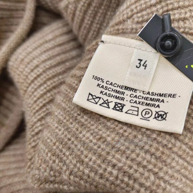 Hermes Hermes Brown cashmere fake two-piece cloak base layer swea Size US M / EU 48-50 / 2 - 4 Thumbnail