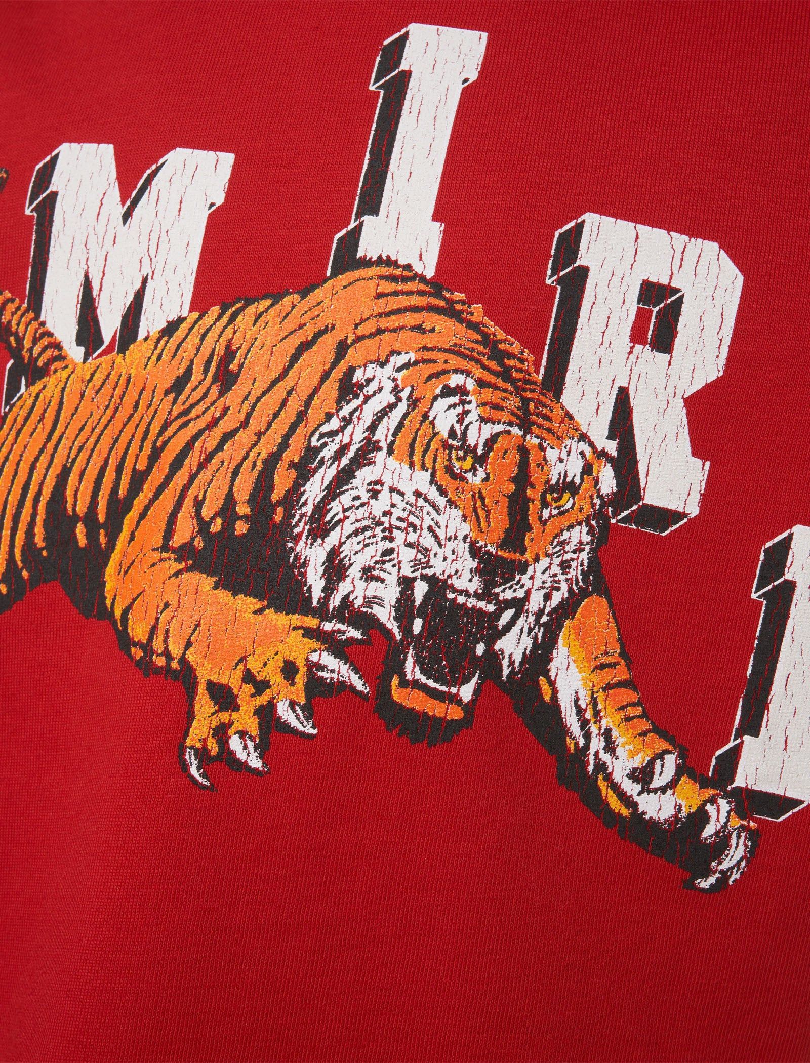 Amiri o1w1db11224 KIDS Vintage Tiger Tee Short Sleeve T-Shirt Red Size US XXS / EU 40 - 2 Thumbnail