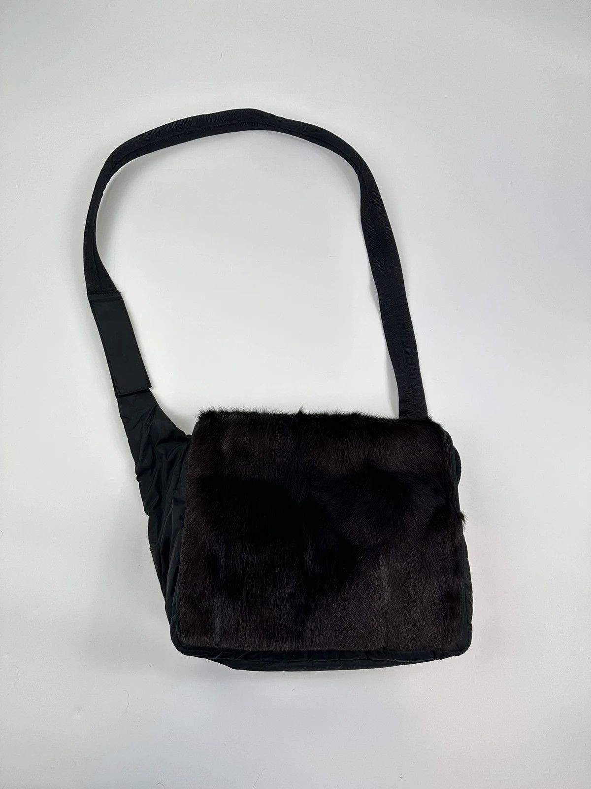 Prada Prada Sport FW1999 Fur Nylon Crossbody Bag Slingbag