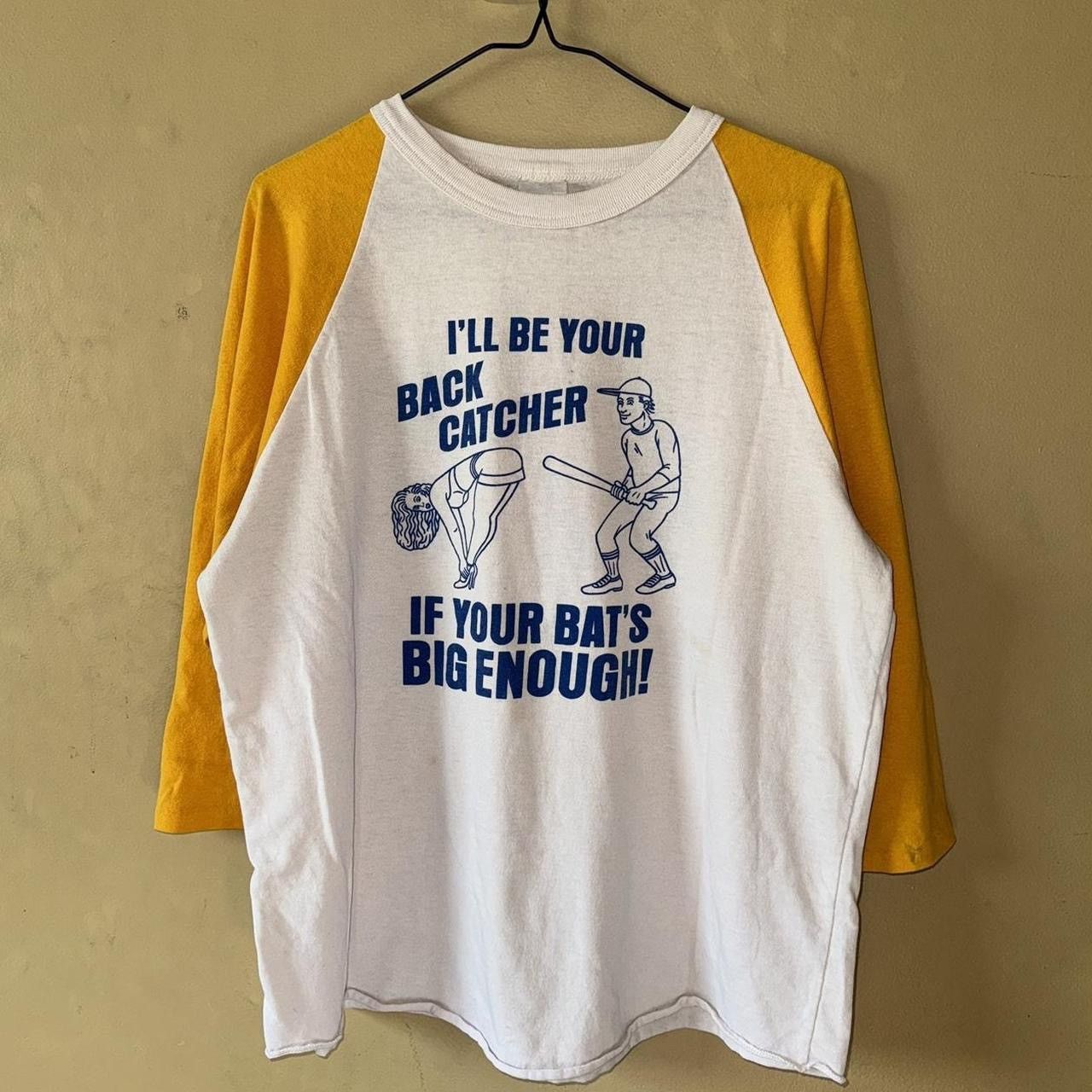 1970s/80s Taboo Naughty Baseball Girl Innuendo Raglan Shirt